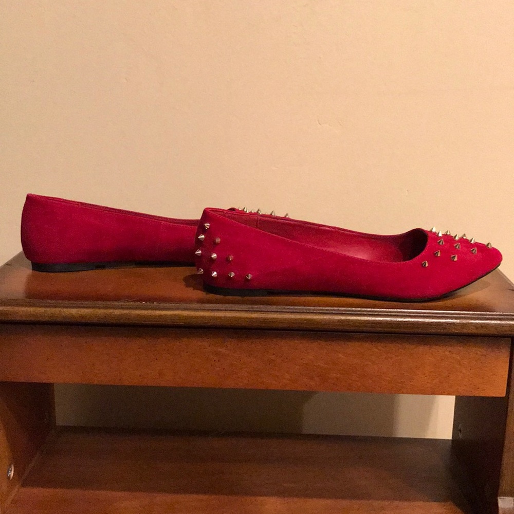 Size 8 Lipstick Lami red flats. New and never worn